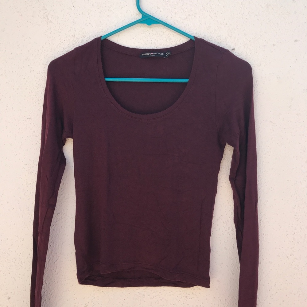 BRANDY MELVILLE MAROON CROP TOP
